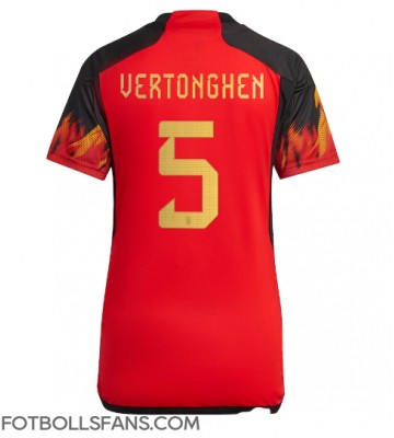 Belgien Jan Vertonghen #5 Replika Hemmatröja Damer VM 2022 Kortärmad